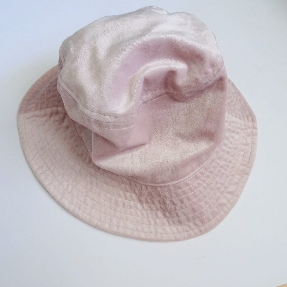 Urban Outfitters Pink Velvet Bucket Hat